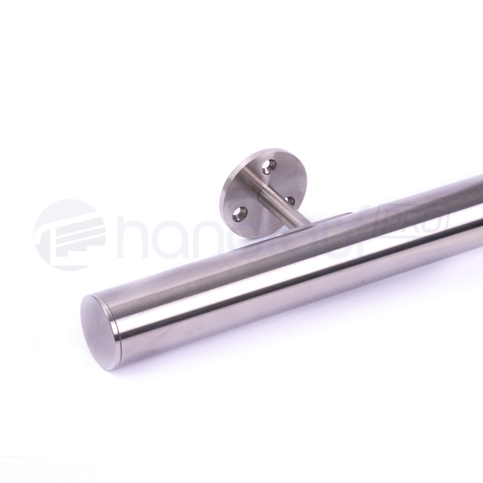 Edelstahl Handlauf Brüstung Halter mit flacher Endkappe | HandlaufPro