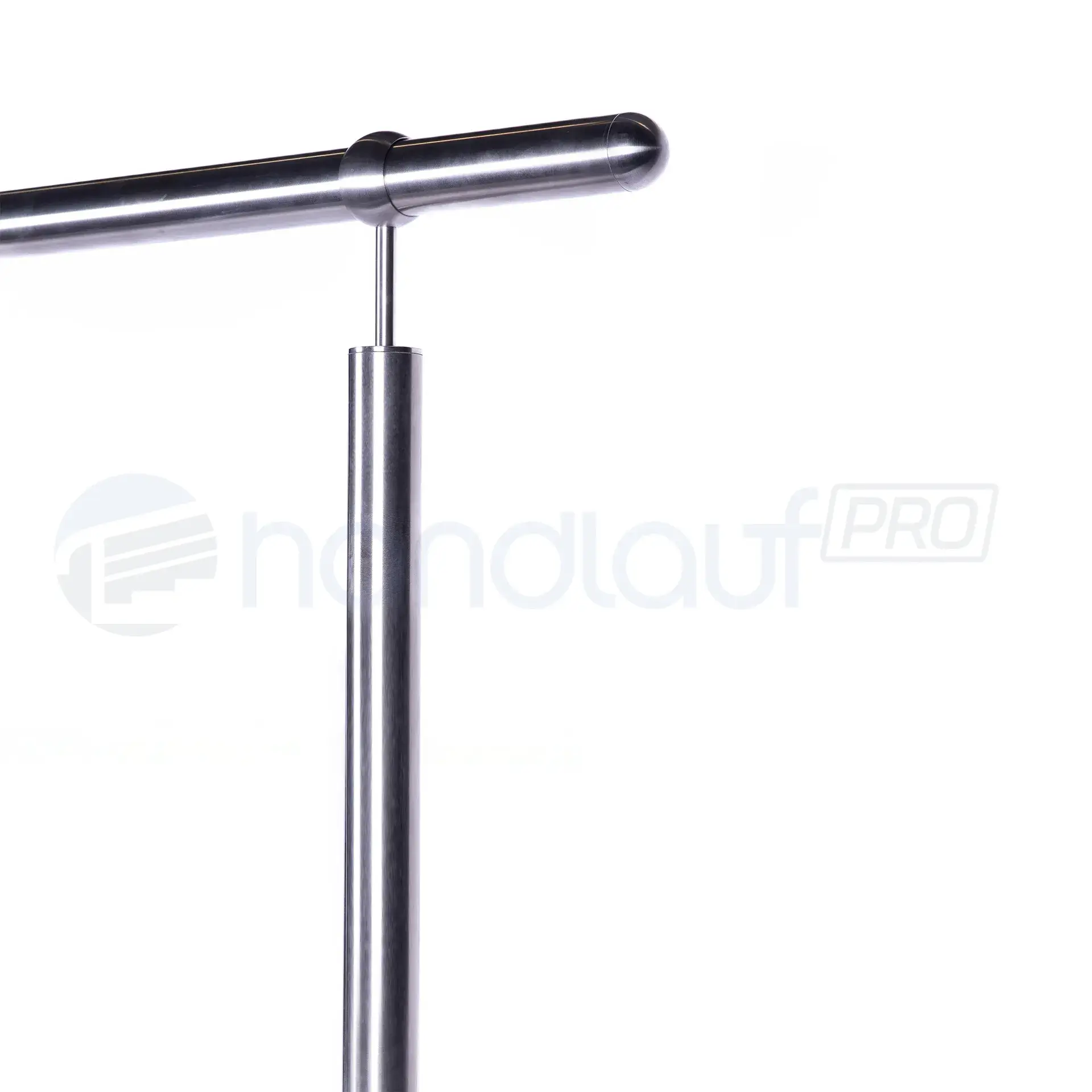 Geländer Edelstahl Halbkugel nicht verstellbar – Edelstahlgeländer mit fixer Halbkugel-Endkappe und stabiler Handlaufhalterung