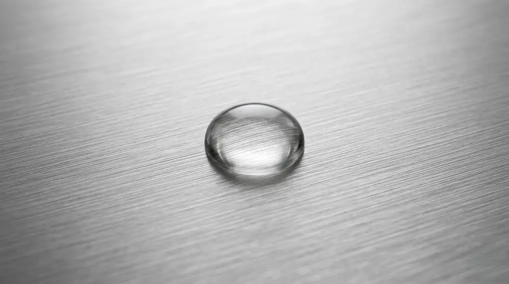Edelstahl V2A Wassertropfen Passivschicht