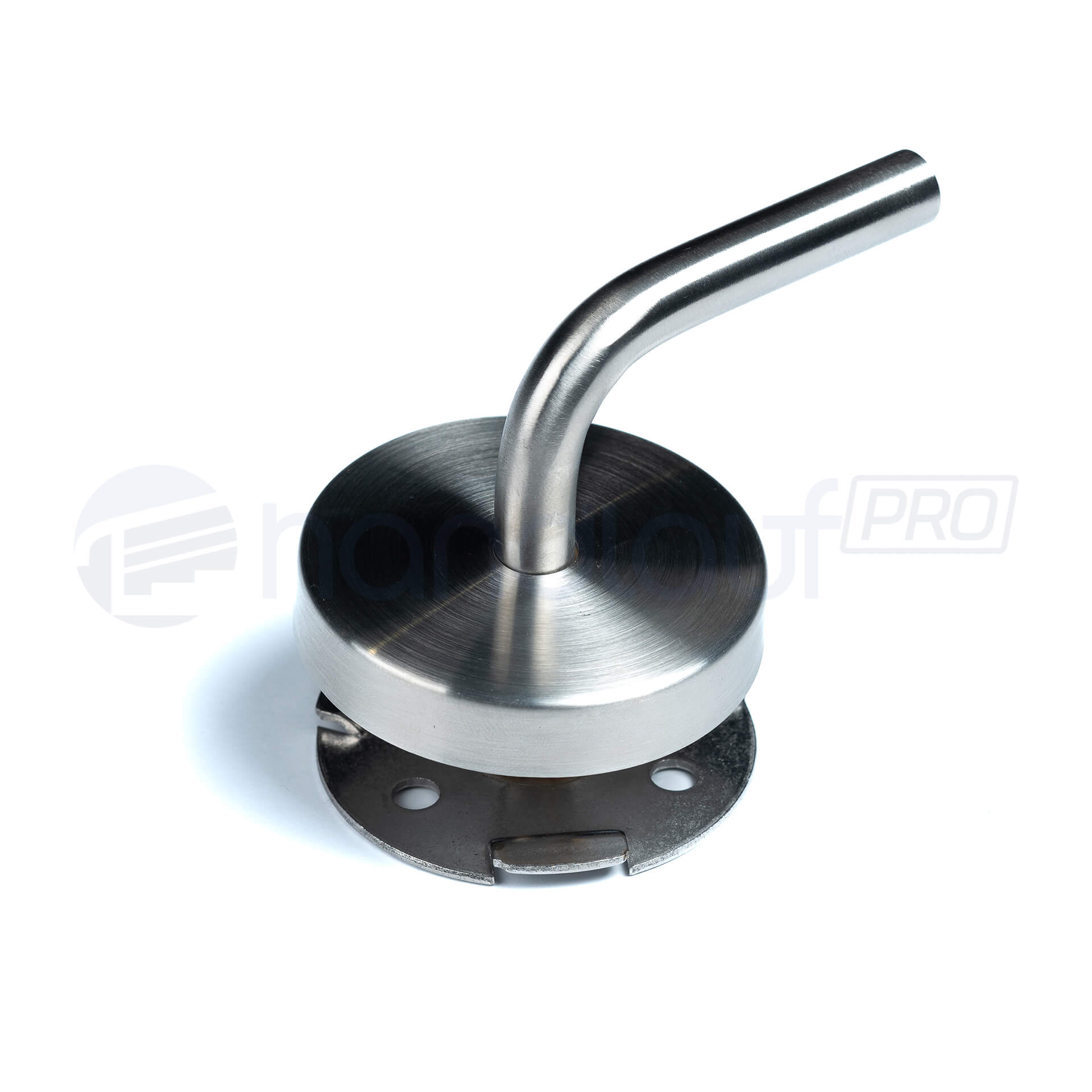 Edelstahl Wandhandlauf Halter mit Wandscheibe – Detailansicht zerlegt | HandlaufPro