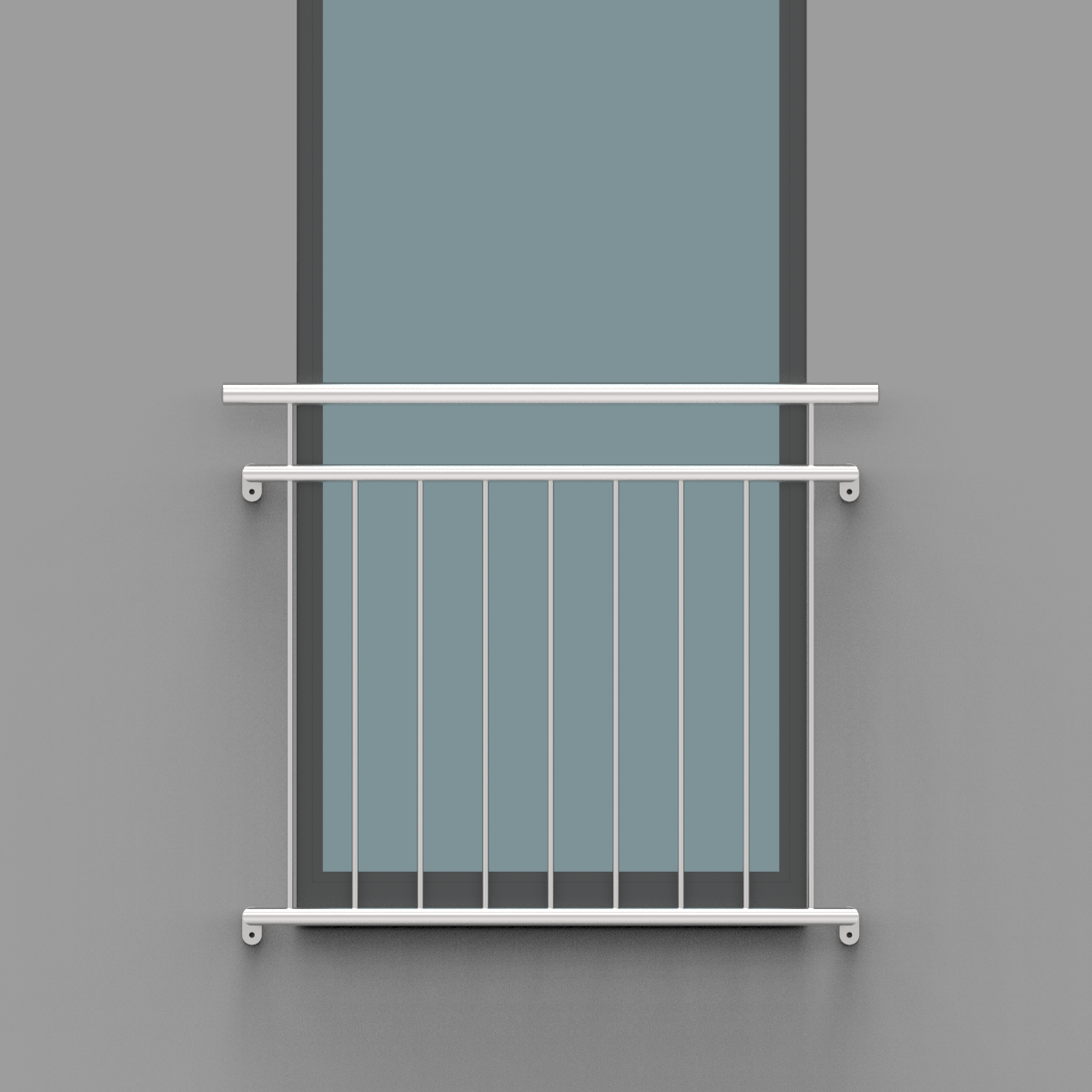 Französischer Balkon aus Edelstahl